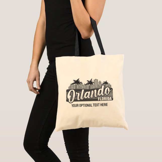 Custom Text Orlando Florida Tote Bag (Front (Product))