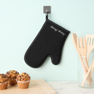 Custom Text Oven Mitt for Kitchen or Grill