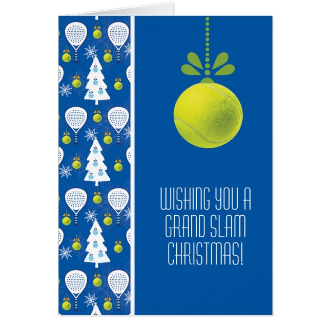 🎾🎄Custom text,  Padel-ing Through the Snow! Cards (Front)