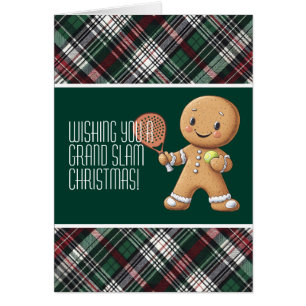 🎾🎄Custom text,  Padel Powered Christmas Cards