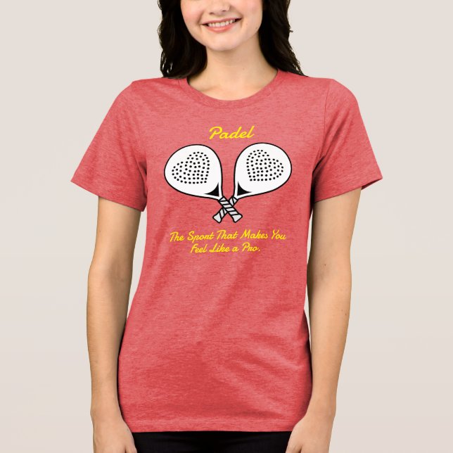 Custom text, Padel: Upgrade Your Game Tri-Blend Shirt (Front)