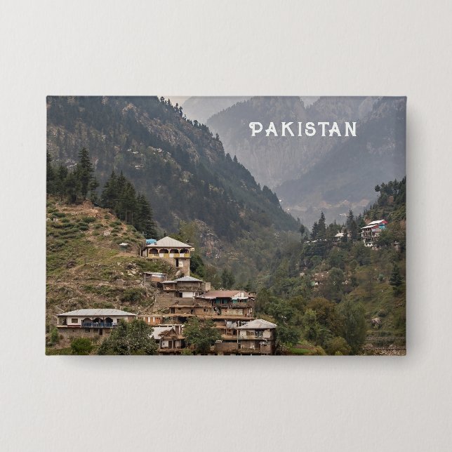 Custom Text Pakistan Button (Front)