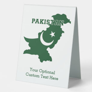 Custom Text Pakistan Table Tent