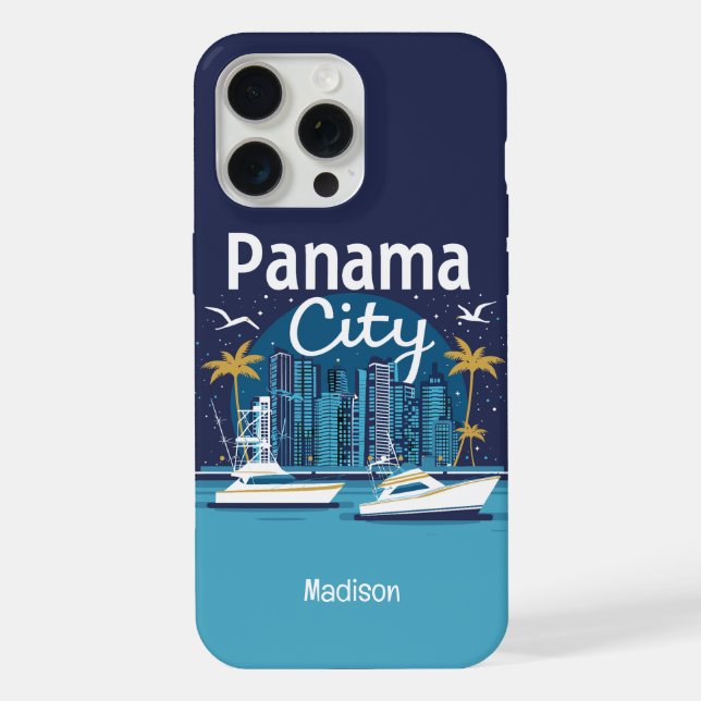 Custom Text Panama City Iphone Case (Back)