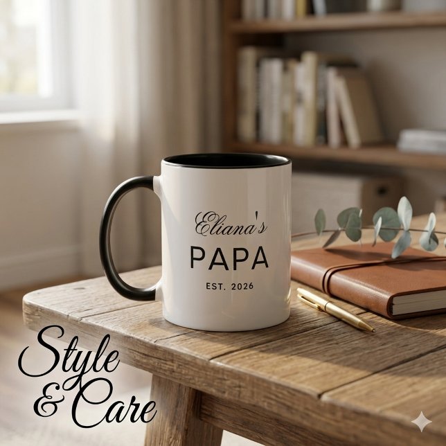 Custom Text Papa Combo Mug Gift Personalized Desig (Custom Text Papa Combo Mug Gift Personalized Design)