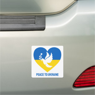 Custom Text Peace to Ukraine Car Magnet