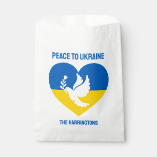 Custom Text Peace to Ukraine Favor Bag