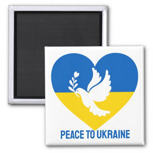 Custom Text Peace to Ukraine Magnet