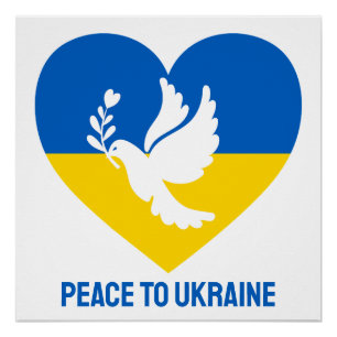 Custom Text Peace to Ukraine Poster