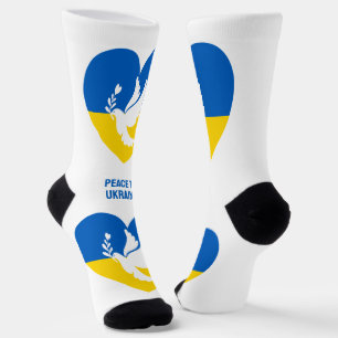 Custom Text Peace to Ukraine Socks