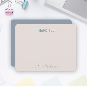 CUSTOM TEXT Personal Modern Script Calligraphy Note Card