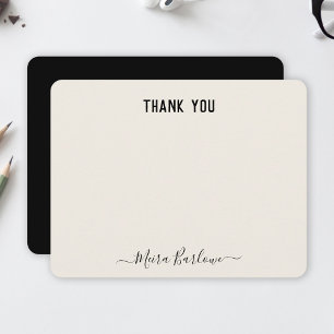 CUSTOM TEXT Personal Modern Script Calligraphy Note Card