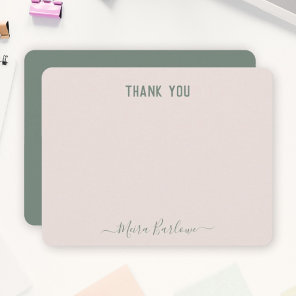 CUSTOM TEXT Personal Modern Script Calligraphy Note Card