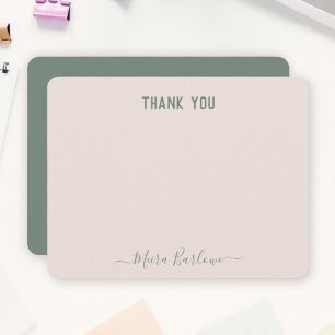 CUSTOM TEXT Personal Modern Script Calligraphy Note Card