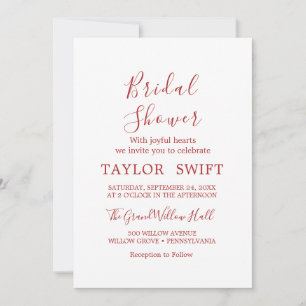 Custom Text Personalized Bridal Shower Invitation