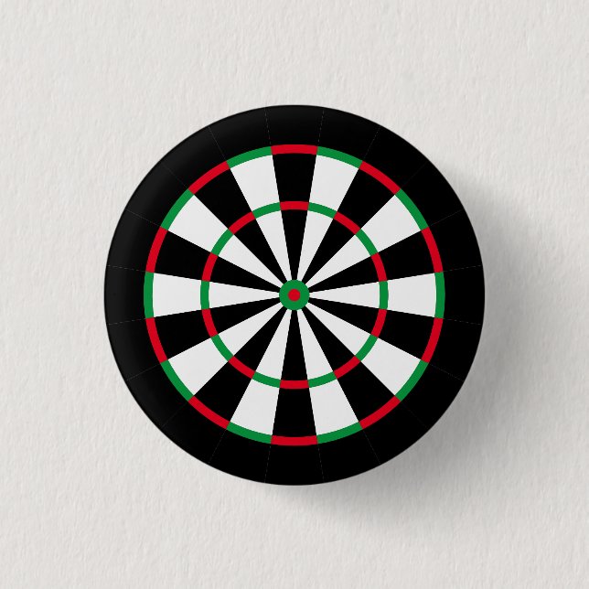 Custom Text Personalized Dart Board | Red & Green Button (Front)