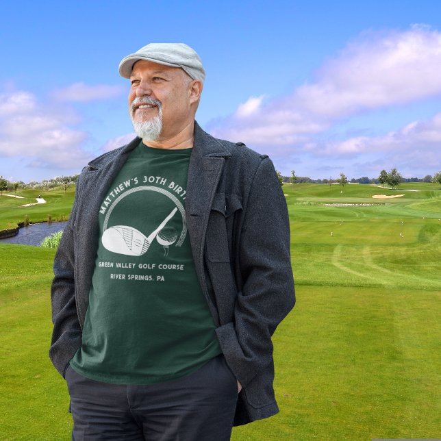 Custom Text Personalized Golf Event  T-Shirt (Creator Uploaded)