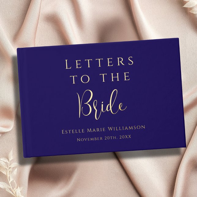 Custom Text Personalized Letters to the Bride  Foil Guest Book (Creator Uploaded)
