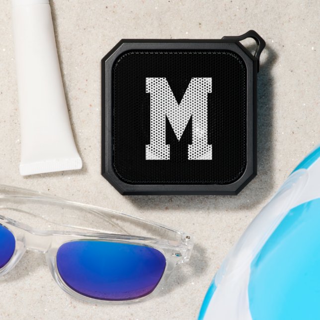Custom Text Personalized Monogram Letter and Color Bluetooth Speaker (Insitu(Beach))