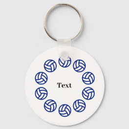 Custom Text Personalized Volleyball Keychain
