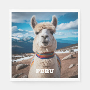 Custom Text Peru Llama Napkins