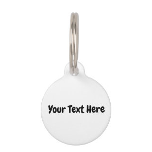 Custom Text Pet ID Tag