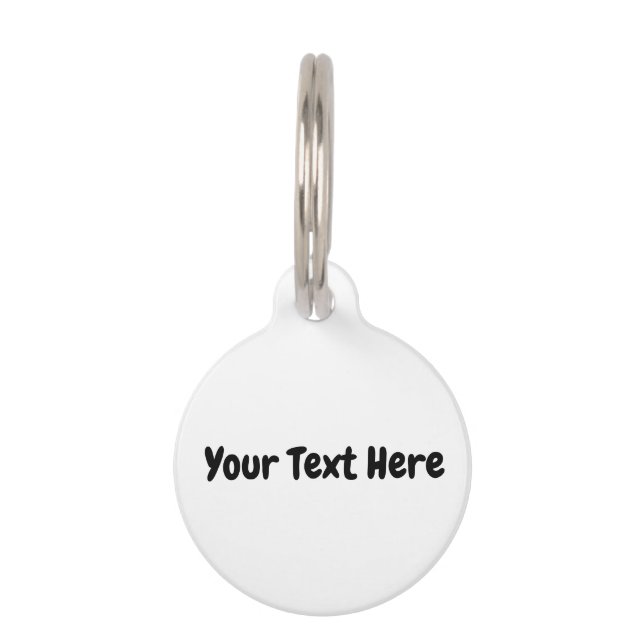 Custom Text  Pet ID Tag (Front)