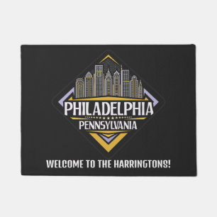 Custom Text Philadelphia Pennsylvania Doormat
