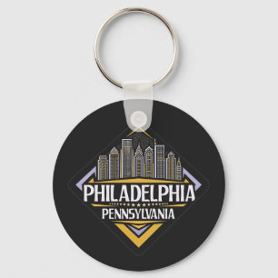Custom Text Philadelphia Pennsylvania Keychain