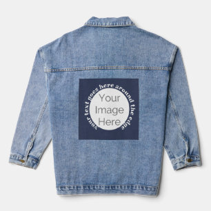 Custom text Photo Denim Jacket – Bachelorette Fun