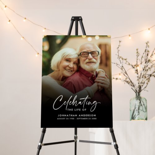 Custom Text  Photo FuneralMemorial Tribute Foam Board