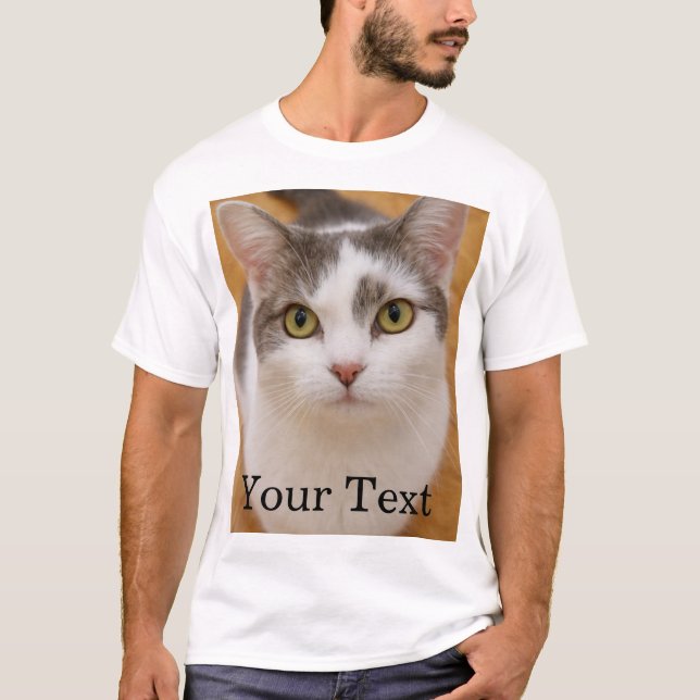 Custom Text Photo Personalized  T-Shirt (Front)