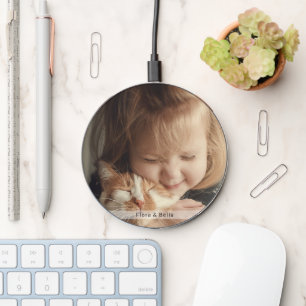 Custom Text Photo  Wireless Charger