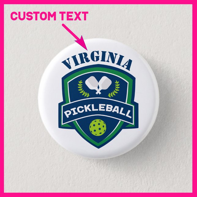 Custom text Pickleball  Button (Custom text pickleball button. Nice affordable little gift for all pickleball players.  )