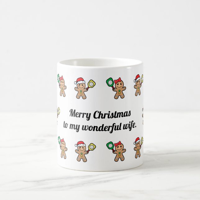 Custom text Pickleball Christmas  Coffee Mug (Center)