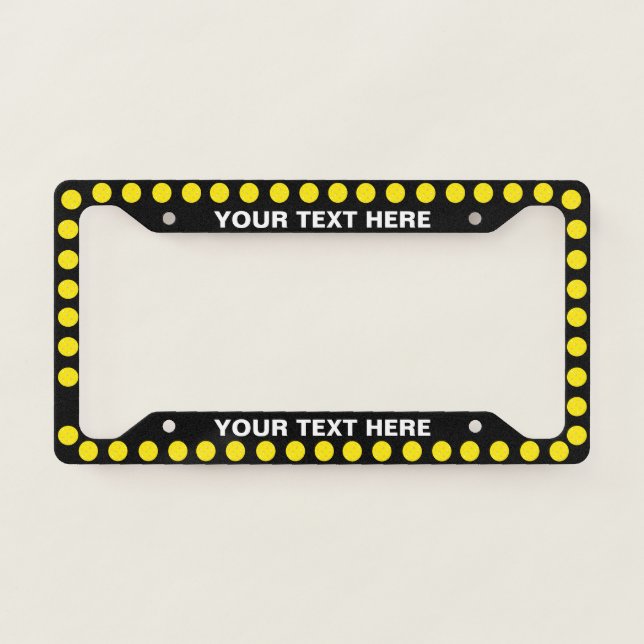 Custom Text Pickleball Pattern License Plate Frame (Front)