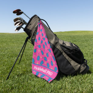Custom text Pickleball Playtime Golf Towel