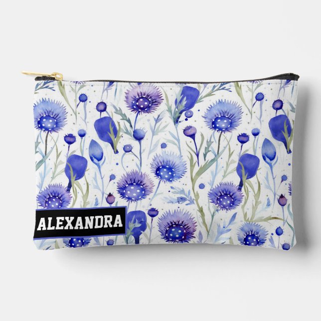 Custom text pickleball Thistle Hustle Accessory Pouch (Front)