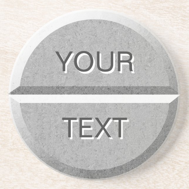 Custom Text Pill Tablet Coaster (Front)