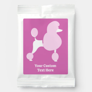 Custom Text Pink Poodle Margarita Drink Mix