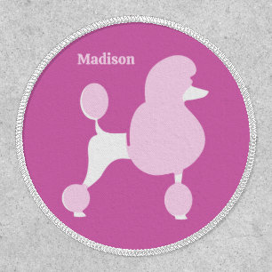 Custom Text Pink Poodle Patch