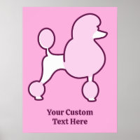 Custom Text Pink Poodle