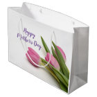 Custom Text Pink Tulips