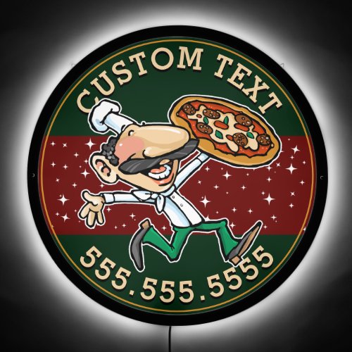 CUSTOM TEXT Pizza Delivery Pizzeria Sign 