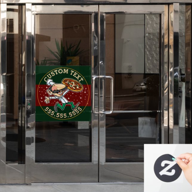 CUSTOM TEXT Pizza Delivery Pizzeria Sign  (Office Door)