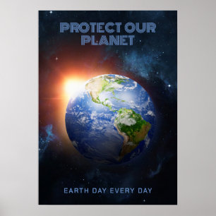 Custom Text Planet Earth Poster
