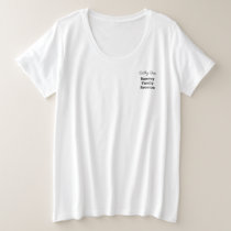 Custom Text Plus Size Family Reunion White T-Shirt