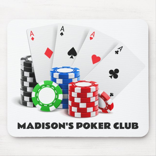 Custom Text Poker / Casino Mouse Pad (Front)