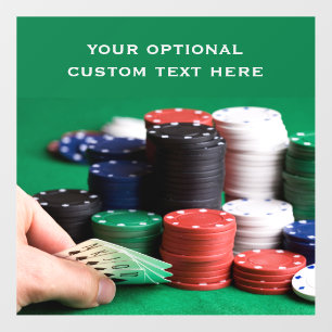Custom text Poker Player Wall Decal