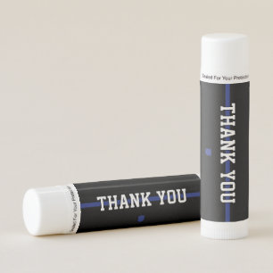 Custom Text Police Officer Thin Blue Line Lip Balm
